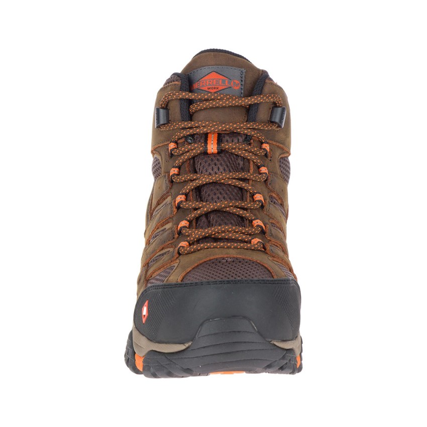 Bottes de Securite Merrell Moab Vertex Mid Waterproof Comp Toe Marron Homme | Y.T.BRLC